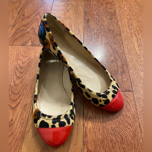 Kate Spade Terry Calf Fur Animal Print Flats - Picture 12 of 12